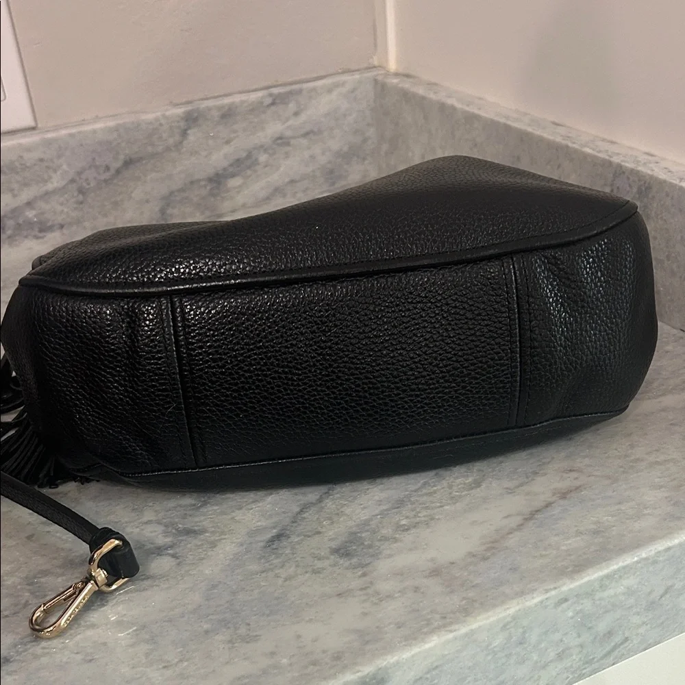 Michael Kors Black Pebbled Leather Crossbody with Gold Hardware - Picture 6 of 16